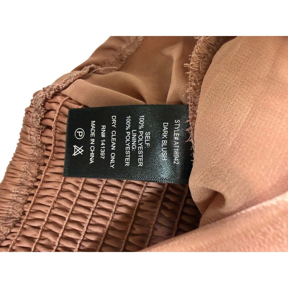 ASTR The Label Satin Puff Sleeve Crop Top Dark Blush Size L Going Out Sexy Chic - Picture 5 of 8